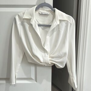 Zara cropped blouse, XS
